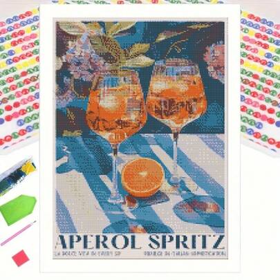 5D DIY Diamond Art Painting Orange Juice Kit, Full Diamond Painting With Diamond Art,And Unique Gift Idea For Friends And Family