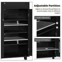 Shoe Rack Storage Organizer Cabinet Entryway Stand Table W/ Drawer And 4 Shelves - mặc định - Xem 8