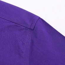 Men's Slim Fit Long Sleeve Microfiber Shirt - Màu tím đậm - Xem 3