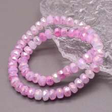 20 Stücke/Beutel 6x8mm facettierte Glasperlen in Macaronfarben für Schmuckherstellung, Sommerfarben, DIY Halskette, Handyketten, Raumperlen