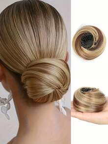 Brownish Black Fake Hair Buns Extensions Bird Nest Hair Clips Hair Accessories Ballet Bun Synthetic Donut Chignon Updo Hairpieces Expandable Bun Fixed Hair Claw Vintage Retractable Ponytail Holder Hairpin Buckles For Women Girls(3Inch)