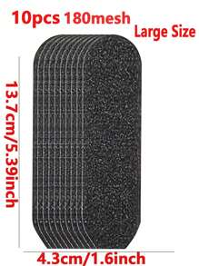 20/10 片足部锉刀砂纸 - 耐用黑色金刚砂板，打造光滑双足，去除死皮，无味塑料修脚工具，大号 100 粒度 5.39 英寸 * 1.69 英寸，小号 180 粒度 3.93 * 1.26 英寸 - 彩色 - 查看 17