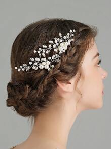 优雅发梳装饰，适用于盘发造型、婚礼派对、日常发饰，情人节配饰