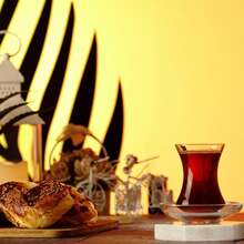 The Buybox - Juego de vasos y platillos de té turco (12 piezas), tazas de té  árabe (4 onzas/120 ml) - 1 - Ver 5