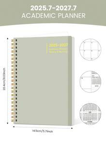 BUBU 1 件全新计划笔记本，带重要索引的简易日记本，螺旋装订笔记本，开学用品 - 綠色 - 查看 6