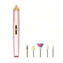 Rechargeable Electric Nail Grinder Pen – Low Noise Portable Manicure Tool Set For Home Use, Nail Art Beginners & Enthusiasts - 珊瑚粉 - 查看 1