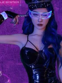 1pc  Led Light Up Glasses With Adjustable Color For Music Festival, Edm, Party Decoration