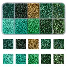 10 件/盒混合颜色和尺寸玻璃种子珠，DIY 手链、项链、鞋子、帽子、包包、手机链、钥匙扣、工艺品和礼品制作用品 - 10格小米珠 - 查看 38