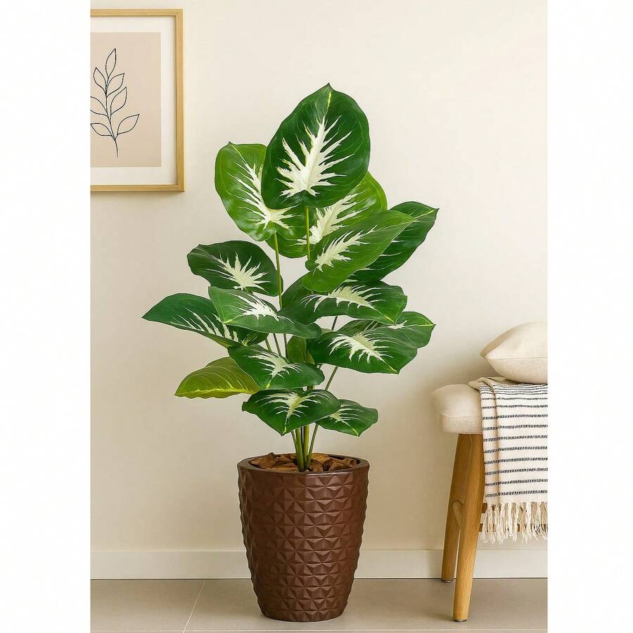 No One Can Plant With Me Artificial Arrangement + Large Vase - 綠色 - 查看 1