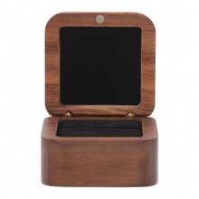 kangten 5 PCS Ring Boxes, Wooden Ring Box, Vintage Style Ring Box - Black - View 10