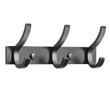 门上挂钩，无需钻孔壁挂式衣帽架，衣帽架，玄关衣橱挂钩，多功能家用衣架 - 彩色 - 查看 9