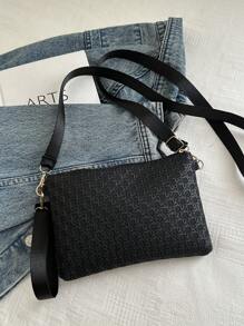 Ny Rhombus Damhandväska, Mångsidig Axelväska, Liten Unik Fyrkantig Väska i Partihandel, Vår/Sommar - Svart - Visa 8