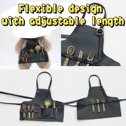 10cm Doll OB11 Utility Apron, 17cm For Labubu Plush Doll Decoration, Sarcastic Bear Apron