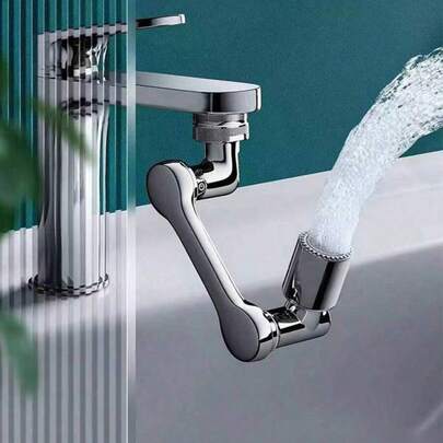 1Pc 1080 Degree Rotatable Faucet Extender Flexible Swivel Tap Aerator Adapter ABS And Copper Alloy Splash Proof Water Saving Faucet Attachment For Kitchen Sink Bathroom Basin Easy Installation Universal Tap Connector Mothers Day Gift For Mom Home Upgrade Tool