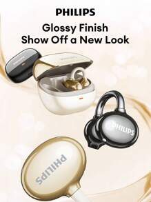 PHILIPS 飞利浦 TAT3469 蓝牙耳机，夹式 360° 环绕声，低延迟音乐和游戏，长电池寿命，智能降噪，开放式无线耳塞，兼容智能手机和笔记本电脑 - 多色 - 查看 4