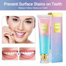 Hailicare Nicotinamide Dazzle White Toothpaste Fresh Breath, Personal Care Protect Teeth Removes Stains Basic Cleaning Oral Care,Freshens Breath Travel Accessories Must Have Teeth Whitening  Hygiene Products Bathroom Accessories Toothpaste - 藍粉紅色 - 查看 5
