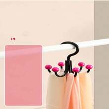 1pc Heavy Duty 360° Rotating 6-Hook Wall Mount Storage Rack For Coats, Bags, And Lingerie – Space-Saving Multifunction Closet Organizer With Build And Modern Finish, Wall-Sized Rack For Entryways, Bedrooms, And Hallways, Perfect For Maximizing Vertical Storage And Tidy Living Spaces, Easy Installation And Stable Mounting, Lightweight Yet Sturdy, Ideal For Apartment, Dorm, And Home Makeover - Multicolor - View 5