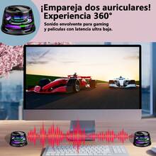 Bocina Portátil Inalámbrica Magnética HiFi con Luces RGB, Ideal para Exteriores, Batería Recargable Incorporada - Negro - Ver 3