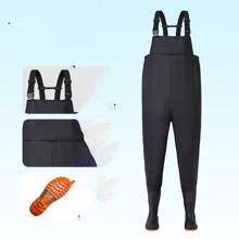 Unisex Waterproof Fishing Wading Pants - Lightweight, Durable Chest Waders With Built-In Boots, Suitable For Fly Fishing, Kayaking