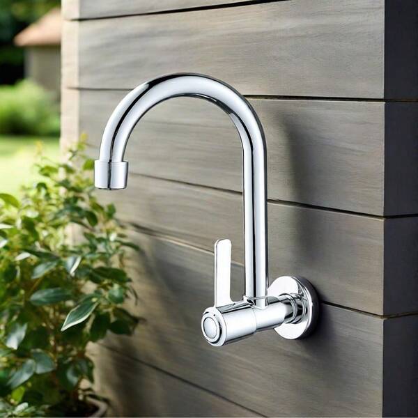 Kitchen Faucet With Pull-Down Sprayer, Deck-Mounted Single-Hole Cold And Hot Water Faucet, Stainless Steel Valve Core, Suitable For Kitchen, RV, Farm, Bar. Modern Sink Faucet, Fashionable Design, Reliable Valve Core, Suitable For RV Owners. Single-Handle Faucet For Sink RV Laundry Rack.