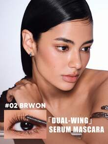 JUDYDOLL [双翼] 精华睫毛膏，丰盈，纤长，卷翘，防水，防晕染，速干睫毛膏，适合初学者，派对，音乐节，约会 - 02 Brown - 查看 3