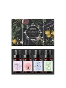 6pcs Aromatherapy Essential Oil Gift Set / 4pcs Aromatherapy Essential Oil Gift Set / 1pc 10ml Aromatherapy Essential Oil / Aromatherapy Diffuser, Suitable For Bedroom, Living Room, Office, Cherry, Blueberry, Mango, Grape Fruit Scents, Rose, Lavender, Jasmine Scents, Best Gift For Girlfriend, Family, Friends
