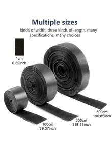 1/3/5米可重复使用魔术贴扎带，提供1米、3米或5米三种尺寸，提供便捷、耐用且多功能的线缆管理。它们非常适合管理桌面数据线、固定插座线路以及捆绑台式电脑线缆，从而打造整洁有序的空间。