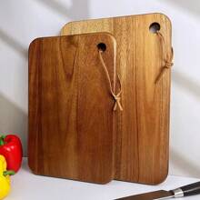 1 pieza Tabla de cortar de sándalo, tabla de cortar de doble cara adecuada para verduras, carne, queso, alimentos cocidos y frutas | Viene con cuerda | Artículos de cocina duraderos | Alimentos para entretenimiento festivo como Acción de Gracias, Halloween, Navidad, Graduación, Bodas, Cumpleaños, Reuniones - Un producto versátil para todas las temporadas, Regalos de Halloween - color madera - Ver 1