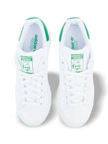 Adidas Stan Smith 经典皮革网球鞋 OrthoLite® 舒适耐磨橡胶鞋底 日常街头风 B24105 - 白色/綠色 - 查看 2