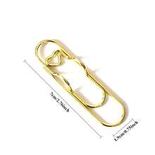 Metal Heart Paper Clip Pen Clip - Multiuse Bookmark Page Holder For Notebook Planner Book | Cute Stationery Gift  - Multicolor - View 6