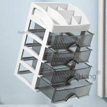 NetHong 4/5Tier Large Makeup Storage Box Case Cosmetic Stationery Drawer Desktop Table Organiser - White - View 6
