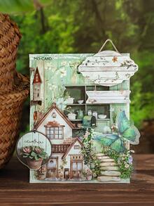 15 piezas/paquete Pegatinas con tema vintage de campo, pegatinas decorativas creativas y estéticas, materiales de manualidades para scrapbooking, regalos para fiestas, suministros escolares personalizados para scrapbooking