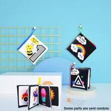 1 Stück Baby Spielzeug, Schwarz-Weiß Kontrast Stoffbuch, visuelle sensorische Anregung, Frühförderung Spielzeug für Babys