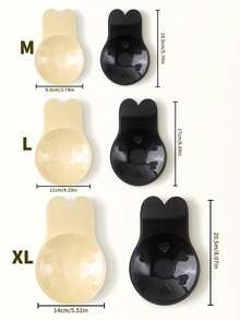 1 Pair Rabbit Ear Reusable Silicone Nipple Covers - Invisible Adhesive Bra Pasties, Comfortable & Supportive Rabbit Design, Suitable For Bra Sets, Breathable Material - Multicolor - View 5