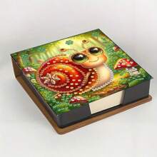 Kit de pintura de diamantes 5D - Caja de cuaderno con patrón de tortuga marina - Regalo hecho a mano único, juego de arte de diamantes, forma redondeada asimétrica, regalo hecho a mano único para el escritorio de la oficina y del hogar