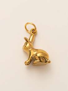 1pc Fashion Gold Animal Series Lion Elephant Whale Big Dog Sea Turtle Unicorn Exquisite Pendant, Electroplated 18K Gold, Waterproof And Sweatproof, Suitable For DIY Necklaces, Bracelets, Earrings, Keychains, Bag Chains, Shoe Buckle Accessories, Women's Jewelry Accessories, DIY Accessories - Gold - View 16