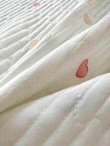 3pcs Floral Embroidery Bedding Set, Quilted Blanket And Pillowcase, Air Conditioning Quilt Blanket