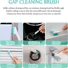 UTHCLO Cleaning Brush Set Multi-Function Brush Cleaner Bottle Dish Scrubber Crevice Groove Window Track Tool Home Cleaning Kit Easy Storage