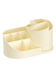 Organisateur de maquillage rotatif à 360° anti-poussière: Carrousel de rangement cosmétique multifonctionnel pour rouge à lèvres, pinceaux pour ombres à paupières et outils de maquillage | Support rotatif de table de toilette, boîte de rangement de beauté grande capacité avec conception anti-poussière, pour vacances à la plage, collection de salle de bain, collection de chambre, grande capacité