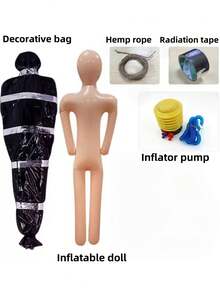 4.92 英尺全尺寸充气人体模型 DIY 万圣节装饰角色扮演道具充气假人完美装扮和服装、万圣节、感恩节礼物万圣节礼物秋季、万圣节装饰 - 彩色 - 查看 10