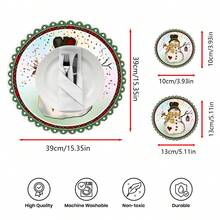 2pcs/4pcs/6pcs Silica Gel Snowman Pattern Placemats, Home Decor, Christmas, Christmas Gift, Christmas Decoration, Suitable For Dining Table, Coffee Bar, All Season Decoration, Washable Tablemats, Room Decor, Placemats, Coasters, Drain Mats, Kitchen Dining Table Mats, Indoor Outdoor Party Decor, Home Decor, Ideal Gift
