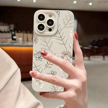 Funda mate para teléfono decorada con pequeñas ramas, flores, hierba y ojos, compatible con los modelos 16, 15, 14, 13, 12, 11 Pro, XS, X, 8 Plus, SE (modelos 2022 y 2020). - Colores mixtos 1 - Ver 7