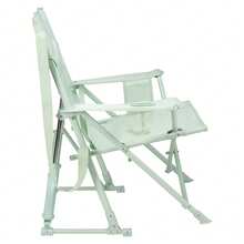 Outdoor Kickback Rocker Foldable Rocking Camp Chair, Heathered Indigo - Green - View 3