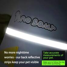 大、中、小型金毛寻回犬3D恐龙图案带尾巴雨衣，全腿宠物狗雨衣