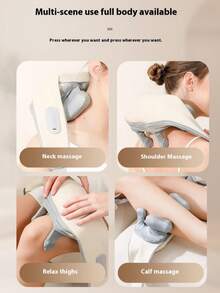 HYUNDAI Massage Shawl Neck Massager, With Heating Function, Rechargeable Vibration, Massages Trapezius Muscle, Simulates Human Hand Massage For Neck And Shoulders