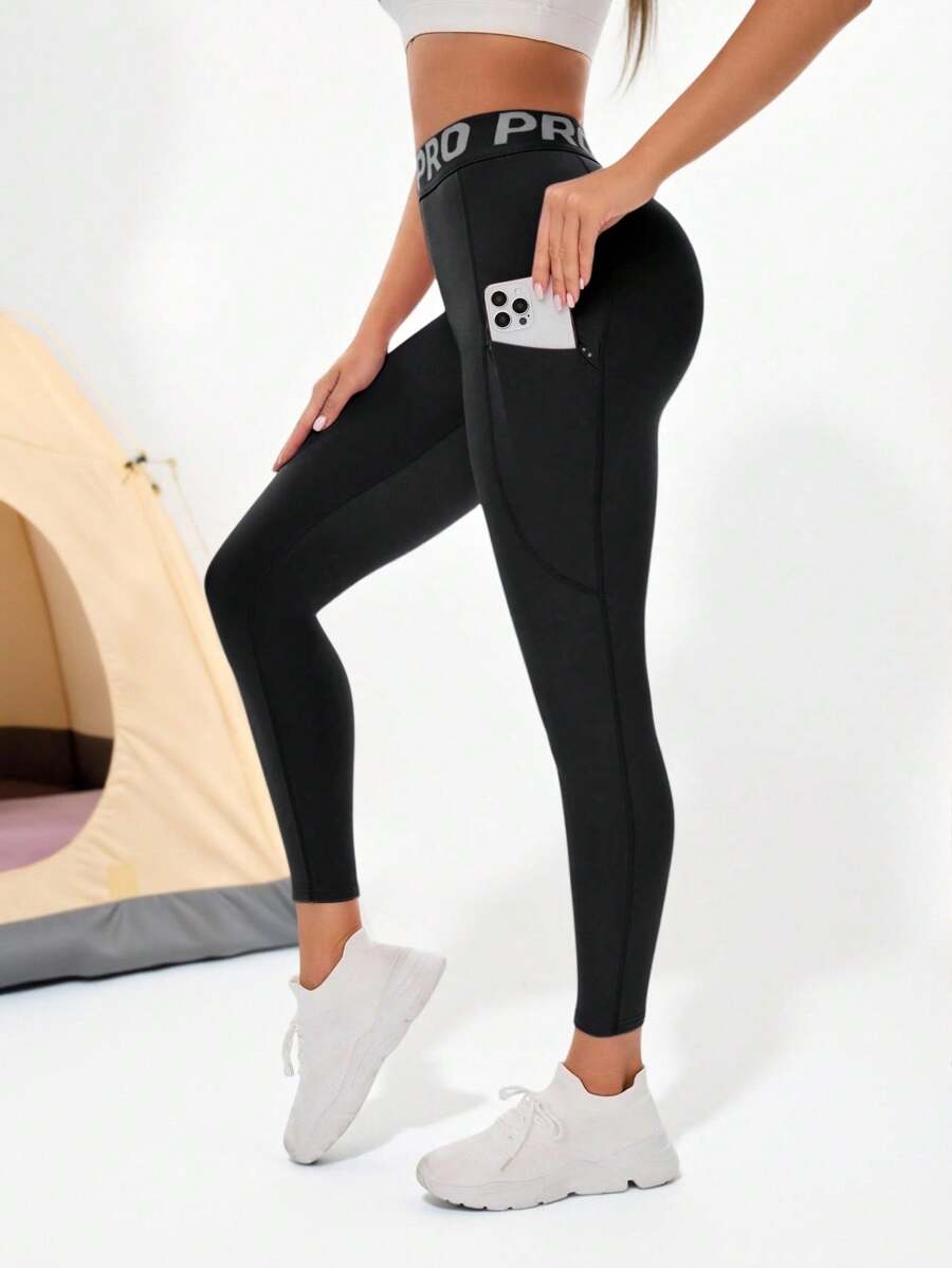 Slimming, Lifting & Shaping Yoga Leggings - Black - View 1
