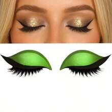 The New Self-Adhesive Shiny Golden Onion Glitter Powder Eyeliner, Eyeshadow And Eyelash Sticker Three-In-One Is Reusable And Suitable For Parties. Halloween, Music Festivals, Christmas, Multiple Colors To Choose From To Create A Thick And Big Eye - 金色 - 查看 10