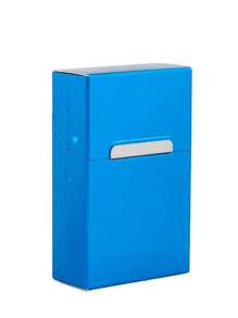 1PC Metal Cigarette Case For Regular, King Size, 100's, Can Hold 20 Cigarettes Cigar Boxes Pocket Cigarettes Holder Storage Container For Men Women ,Smoking Accessories, Cigarette Storage