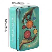 78 Stück Light Seer Tarot Karten mit Eisenbox, englische Version Wahrsagekarten, geeignet als Geschenk für Frauen zu Halloween, Weihnachten, Valentinstag, Neujahr (PDF Handbuch)