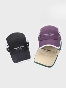 1pc Unisex Japanese Style Lightweight Drawstring Brim Summer Quick Dry Baseball Cap, Suitable For Outdoor Sun Protection - Short Brim Baseball Cap - View 11